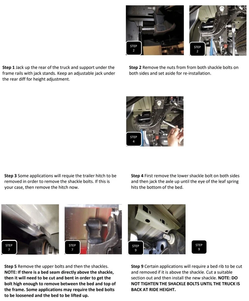 Grilletes traseros MaxTrac 415320 1,5"-2" para Nissan Titan 2004-2024 2x2/4x2 Foto 4 de 4