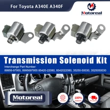 3PCS Transmission Lock Up Solenoid Shift Kit TCC For Toyota A340E A340F