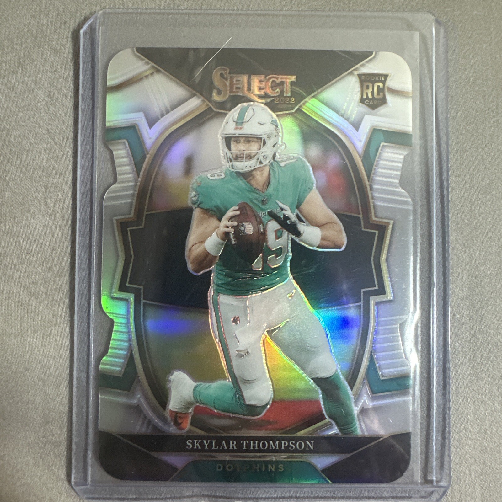 2022 Panini Select Footbal Skylar Thompson Concourse Silver Die-Cut Prizm RC #96