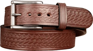 Brown Basket Weave Max Thickness Bullhide Belt Quality USA Made 1.75" Extra Wide