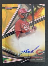 2022 BOWMAN'S BEST YERLIN CONFIDAN GOLD LAVA REFRACTOR AUTO /75 REDS