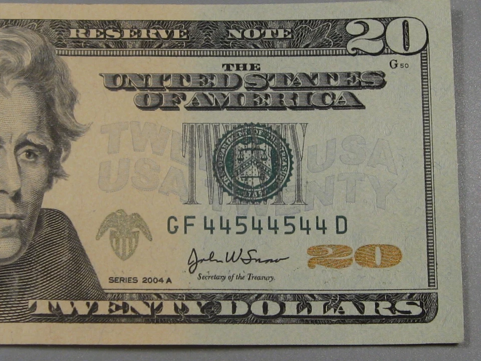 AU 2004-A Fancy Binary Radar FRN Note GF44544544D. #7 - Image 4 of 4