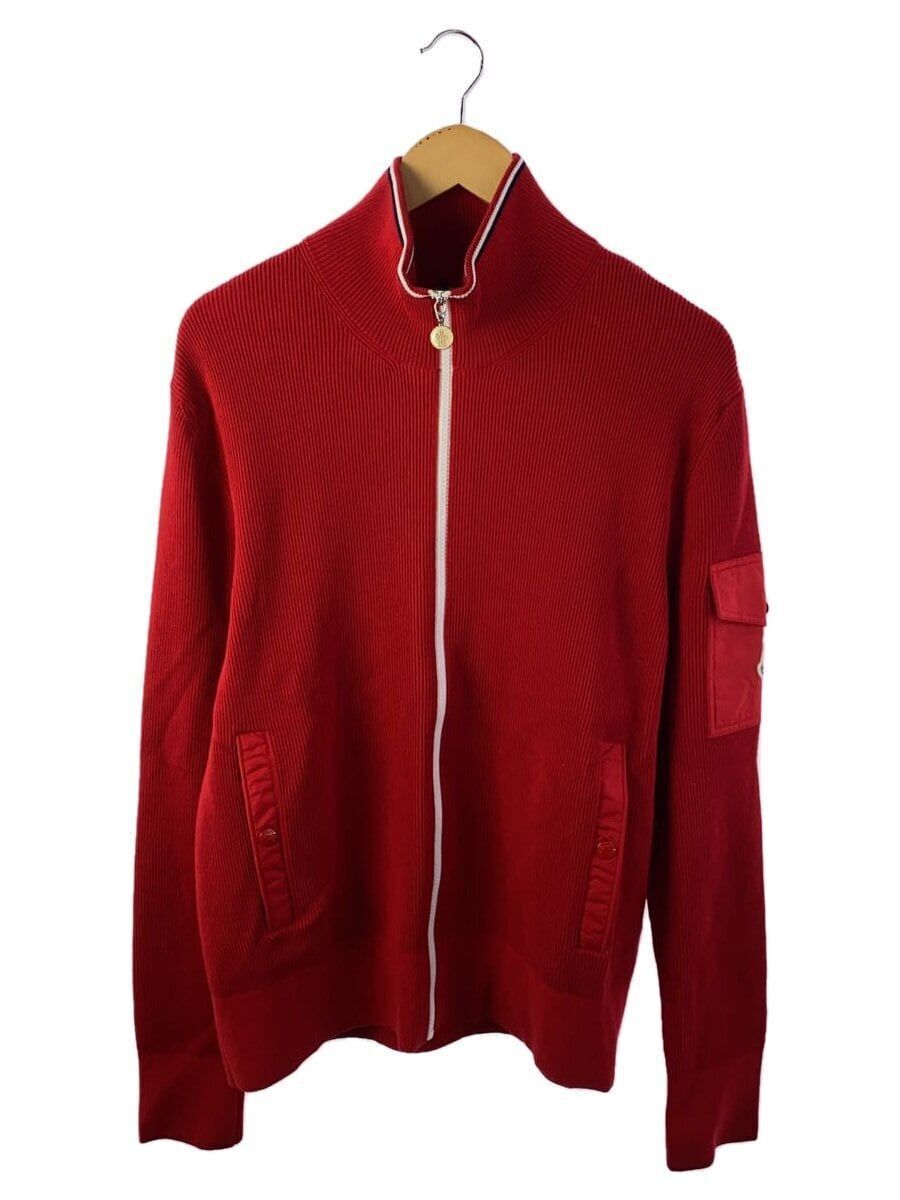 MONCLER Cardigan (Thin L Cotton Red H20919B00013M1367 Used MONCLER Cardigan (Thin L Cotton Red H20919B00013M1367 Used