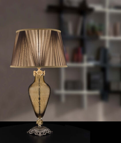 Lampe Grand Classique Verre Murano Ambre Luxury m140