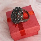 Vtg sz 6 Art Deco 925 Sterling Silver Marcasite Filigree Ring 8 grams TW Retro