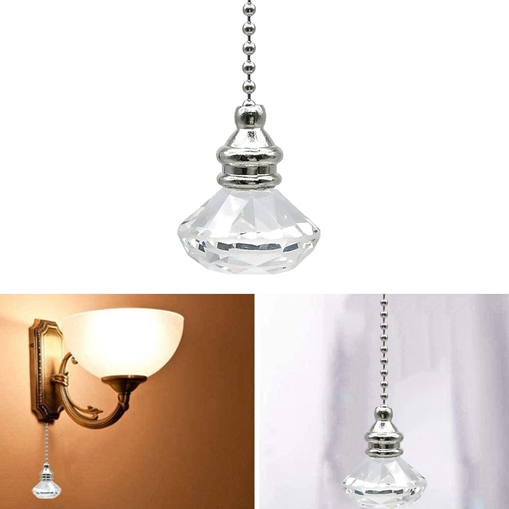 Crystal bathroom light pull deals