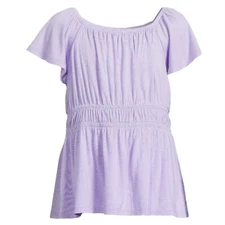 Wonder Nation Girls Elastic Waist Top Large 10-12 Plus New with Tags Lilac Bud