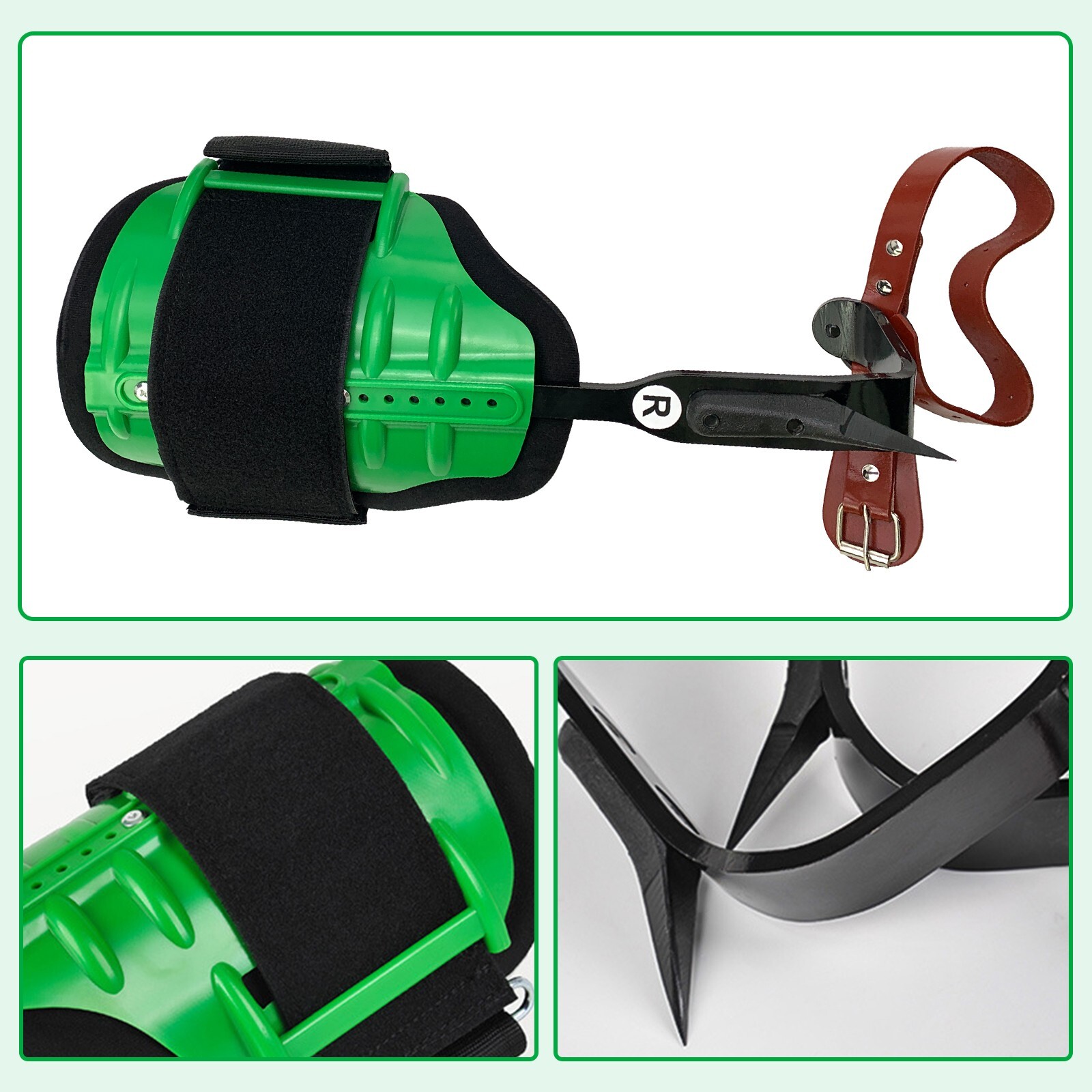Tree Climbing Spikes Adjustable Height Pole Tree Climbing Spurs Steel w ...