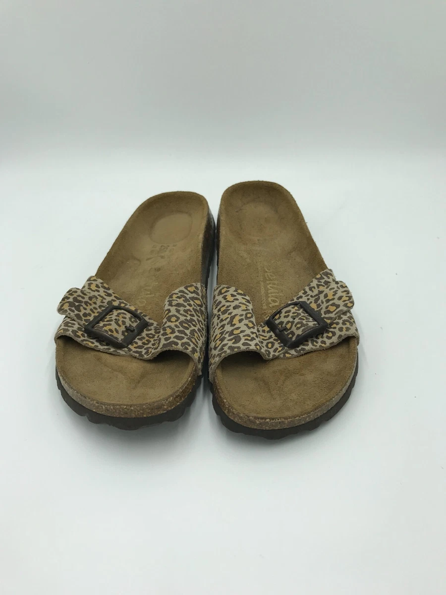 Birkenstock Betula Sandals Lepard print suede size 39 UK 5.5