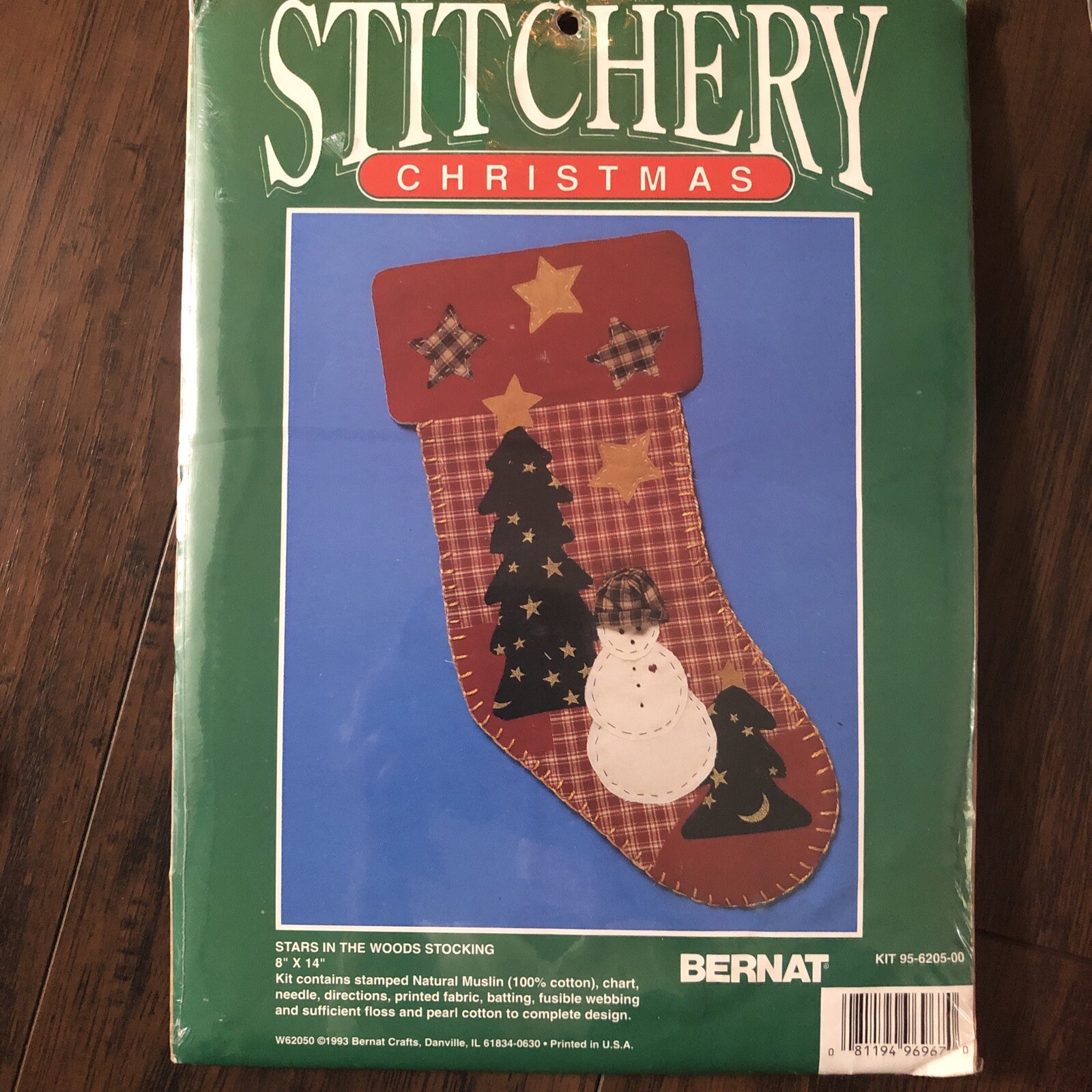 Christmas Stocking Stitchery Kit Stars In The Woods by Bernat Crafts