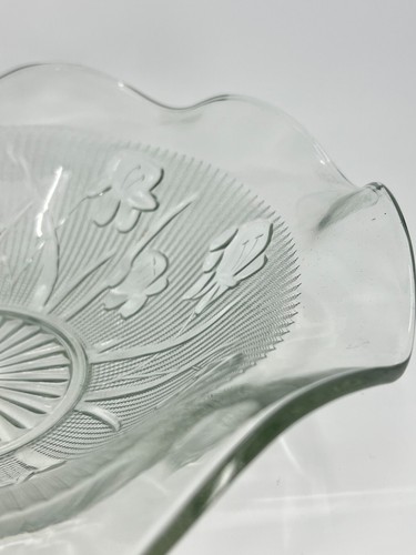 1930 Jeanette Glass Iris and Herringbone Large Serving Bowl Salad Bowl 11"W VTG - Picture 20 of 24