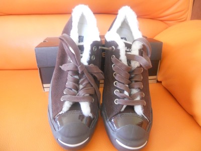 Converse JP OX Choco Shearling e BLK con Pelo