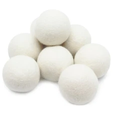 EcoJeannie Wool Dryer Balls- 100% Virgin New Zealand Wool, XL, 8 Pack 