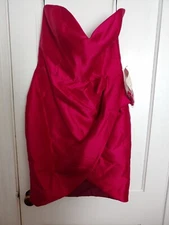 Lazaro Cherry color tulip style above the knee party dress