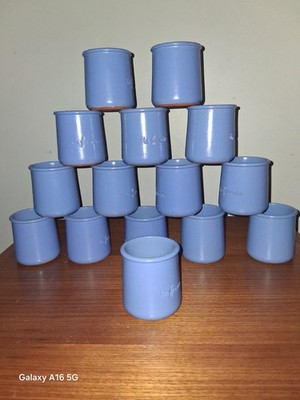 Set Of 15 Terracotta Periwinkle CERMER Le fermiere Yogurt Cups 