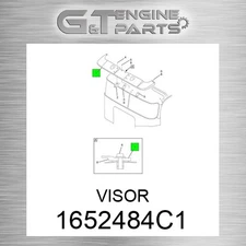 1652484C1 VISOR fits INTERNATIONAL TRUCK (Surplus Open Box)