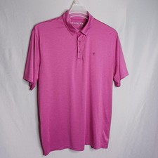 Ariat Polo Shirt Mens Large Fuchsia Ariat TEK Heat Series Performance Golf Top