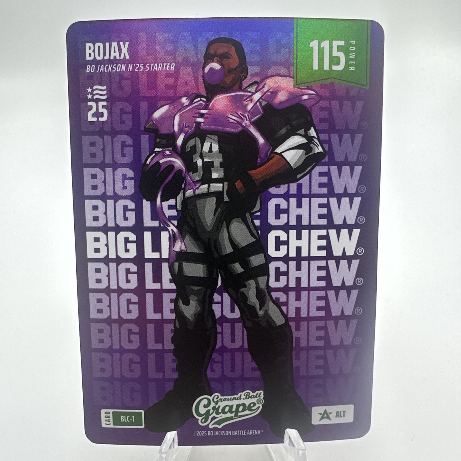 BoJax Bo Jackson Battle Arena Big League Chew Alt Purple Football NSCC SP #BLC-1