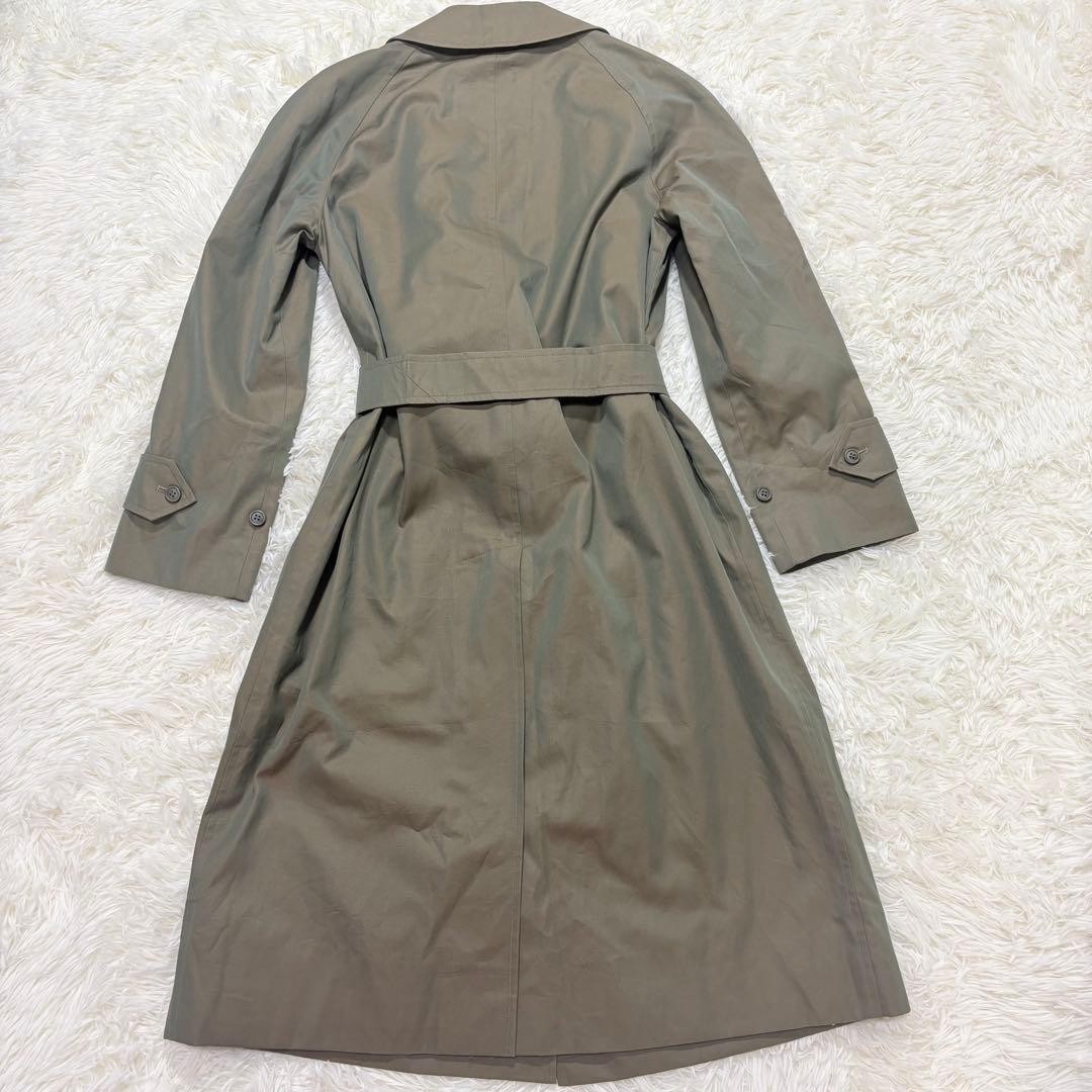 Vintage BURBERRY Trench Coat Long Nova Check Khaki XS From Japan thumbnail 7