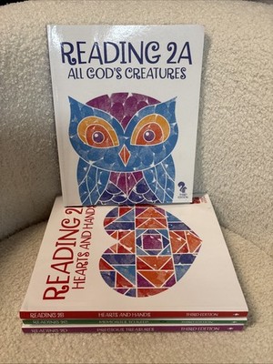 BJU Press Reading 2, Student Readers, 4 Books, 2A, 2B, 2C, 2D Homeschool