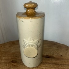Antique Price Bristol Stoneware “Water Pig”Hot Water Bottle Ribbed Screw Stopper