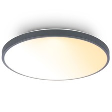 Modern LED Ceiling Light 24W CCT Colour Changing Dimmable Remote 38cm Anthracite