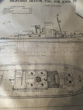 Drawing/plans River Thames Tug Boat Unnamed