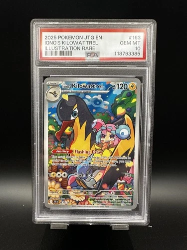 PSA 10- 2025 Journey Together Illustration Rare Iono's Kilowattrel #163