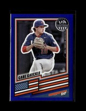 2026 Panini Stars & Stripes Prizm USA Baseball Blue #77 Gabe Gaeckle /299