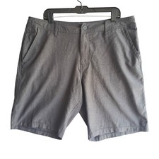 Hang Ten Size 38 Mens Grey Casual Shorts Lightweight Stretch Comfortable Fit