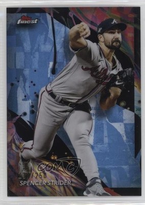 2024 Topps Finest Uncommon Sky Blue Refractor 137/250 Spencer Strider #181 04cw