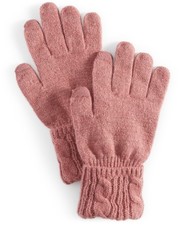 Style  Co Shine Cable Knit Tech Gloves, Created for Macy's Pink One Sizes NEW