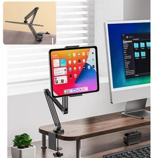 Tablet Stand Long Arm Phone Holder Lazy Bed Desk Mount For iPad iPhone 360°