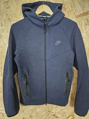 Nike Tech Fleece Mens Windrunner Hoodie Obsidian Navy Blue Full Zip Small