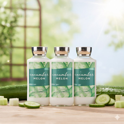 Bath & Body Works Cucumber Melon Body Lotion 8 oz (3 Pack)