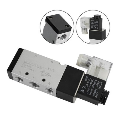 Pneumatic Electric Solenoid Air Valve 4V310-10 DC 24V 2 Position 5 Way PT 3/8''