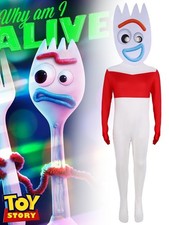 Cosplay Toy Story Buzz Lightyear Forky Jumpsuits Mask Costume Halloween Full Set