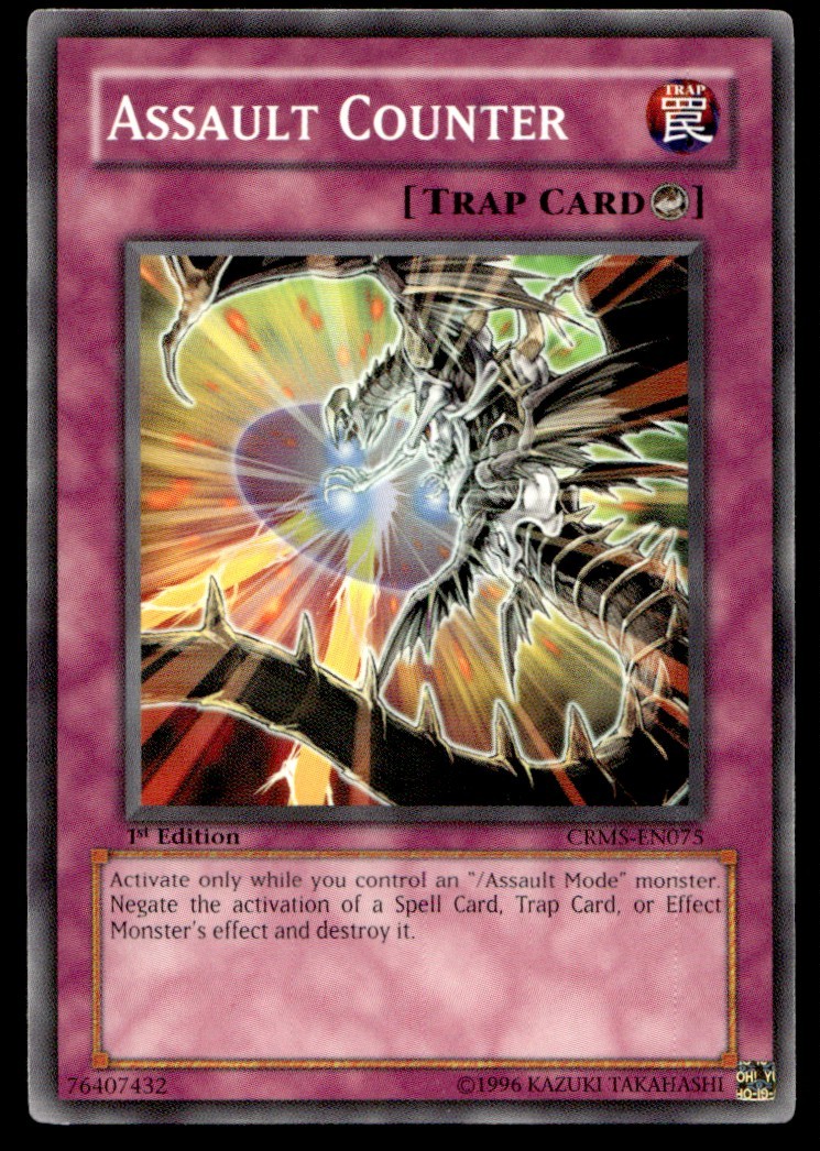 Assault Counter Crimson Crisis CRMS-EN075 MP YuGiOh TCG | Buy 10 Get 10 Free