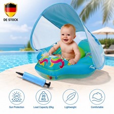Baby Schwimmring mit Abnehmbar Sonnendach Kinder Schwimmflosse Baby Schwimmhilfe