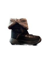 The North Face Youth Amore II Winter Boots, Faux Fur Lined, Black/Grey, Size 10
