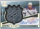 2020-21 Upper Deck The Cup NHL Glory Autographs Alexis Lafreniere RC Auto 02/10