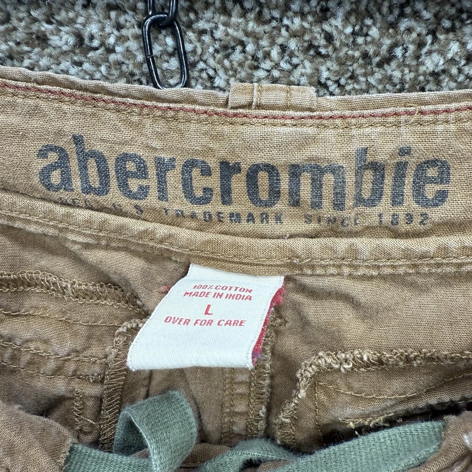 Pantalones Abercrombie & Fitch Juveniles L 28x25 Beige Carga Cordón MAB-1602 Foto 4 de 4