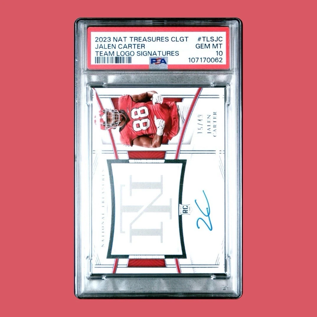 Jalen Carter Panini National Treasures Collegiate Team Logo Signatures #TLSJC Base