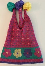 NEW Girls L/XL Gymboree Vintage Rainbow Tag 100 Cotton JESTER POM-POM HAT