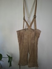 Herren Bund Lederhose Firma Alphorn mit Tr&auml;ger , Helles Braun Kurzgr&ouml;sse Gr. 62