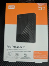 Western Digital My Passport 5TB Portable External Hard Drive - Black