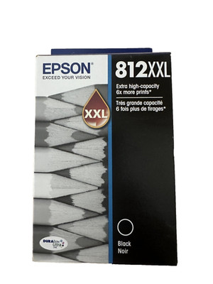 Epson 812XXL DuraBrite Black Extra-High-Yield Ink, T812XXL120-S*Exp Date 06/28*