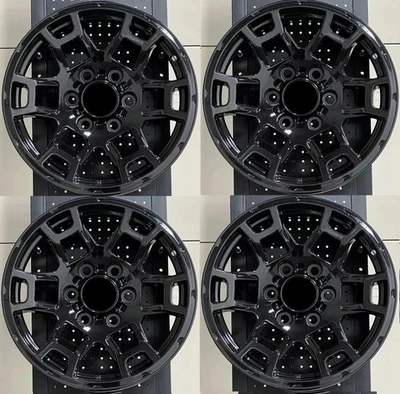 17" Gloss Black Wheels For Toyota 4Runner Tacoma FJ GX460 GX470 17x8 6x139 Rims - Image 1 of 4
