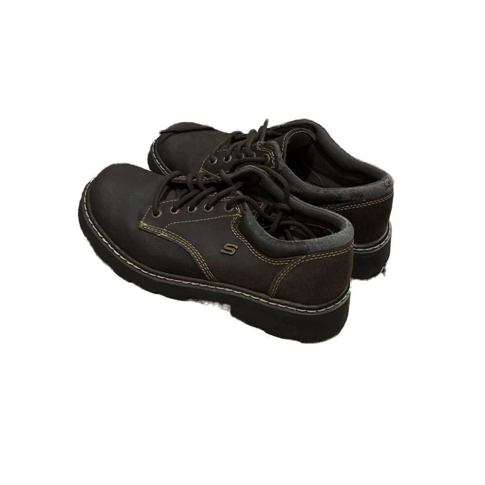 Zapatos Skechers Fiestas Mate Zapatos Oxford, Para Mujer Negro Gamuza Grueso S 8 Foto 2 de 4