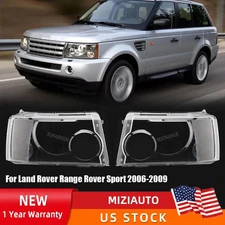 For Land Rover Range Rover Sport 2006-2009 Pair Headlight Headlamp Lens Cover